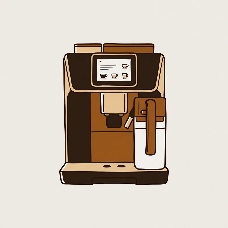 Ilustración genérica de una cafetera superautomática